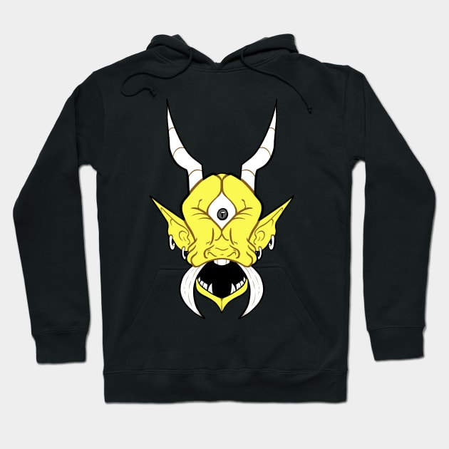 Yellow Oni Hoodie by Pokepony64